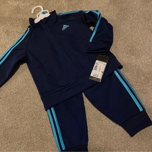 Adidas blue track suit